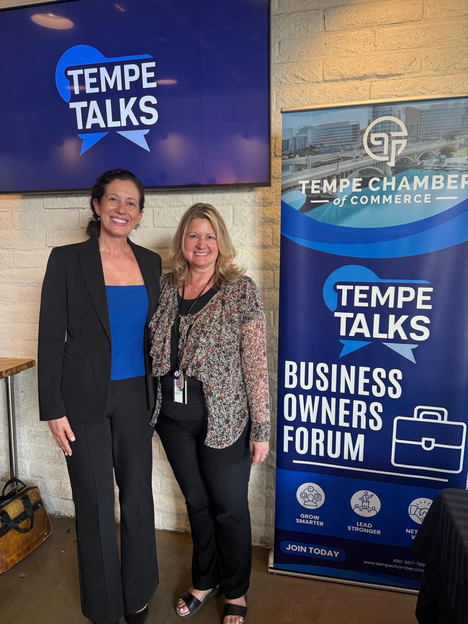 Speakers at the Tempe Talks Business Owners Forum with the Tempe Chamber of Commerce